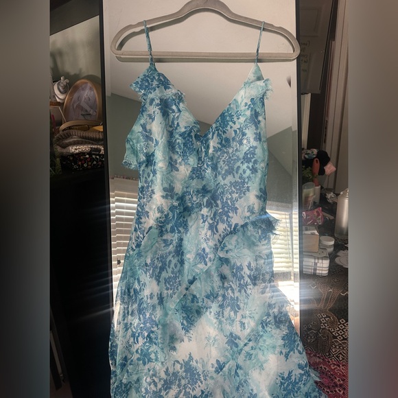 NWT ASOS Tiered Ruffle Cami Slip Floral Maxi Dress - Picture 2 of 14